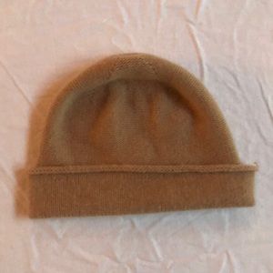 Tan 100% cashmere hat